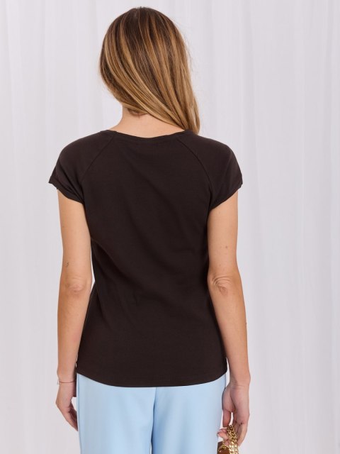 T-shirt basic z okrągłym dekoltem RUE PARIS