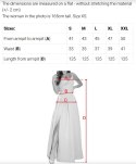 299-17 CHIARA elegancka maxi długa suknia na ramiączkach - CHABROWA Z BROKATEM