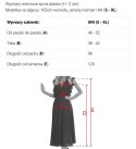 596-3 Elegancka szmizjerka midi ze złotymi guzikami i paskiem - CZARNA