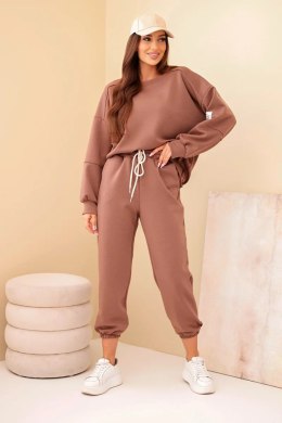 Komplet bluza + spodnie masełko czekoladowy