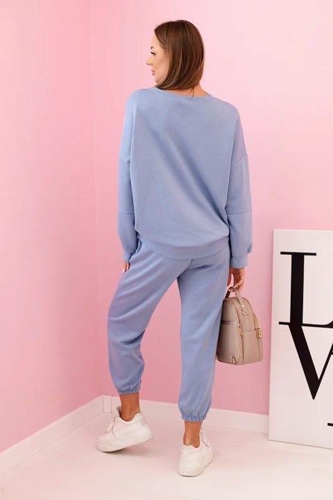 Komplet bluza + spodnie masełko jasny jeansowy