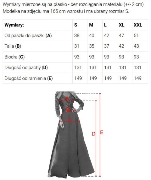640-6 LORETTA wyjątkowa długa sukienka z tiulowymi rękawami i dekoltem - zielona