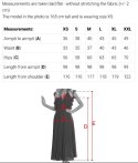675-3 Rozkloszowana sukienka midi z kopertowym dekoltem i krótkim rękawkiem - beżowa