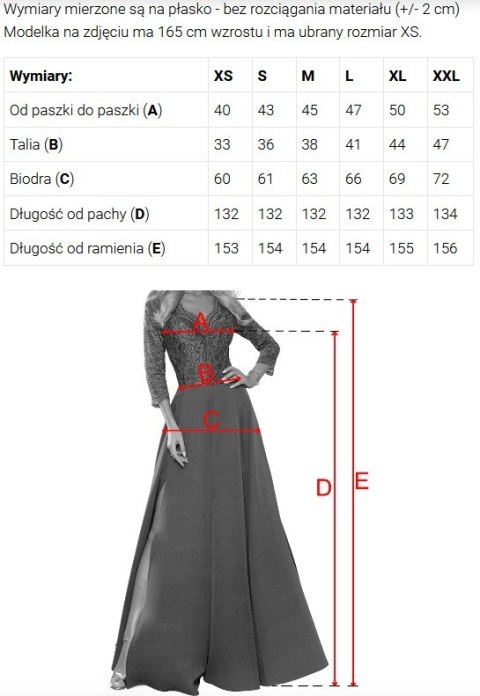 643-10 Elegancka wieczorowa suknia maxi z rozcięciem i różami - czekoladowy brąz