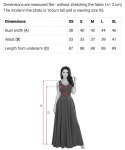 641-5 VIVIENNE gorsetowa rozkloszowana sukienka midi z paskiem - czarna