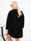 Sukienka damska Plus Size sztruksowa z luźnym fasonem czarna
