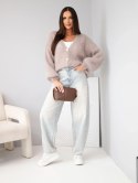 Sweter damski w 80% z kid moheru zapinany na guziki o luźnym kroju fango