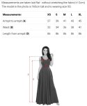 692-2 NAYA elegancka gorsetowa sukienka midi bez ramiączek z kokardą - jasny beż