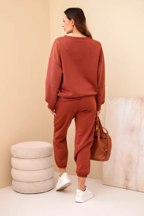 Komplet bluza + spodnie masełko rudy