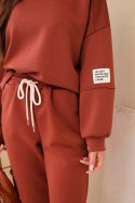 Komplet bluza + spodnie masełko rudy