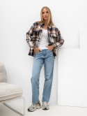 Koszula damska flanelowa oversize w kratę