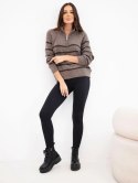 Sweter damski z dodatkiem alpaki z zamkiem fango