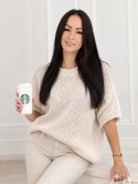 Sweter oversize jasnobeżowy